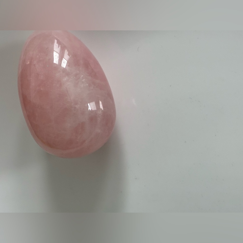 Medium rose quartz crystal egg